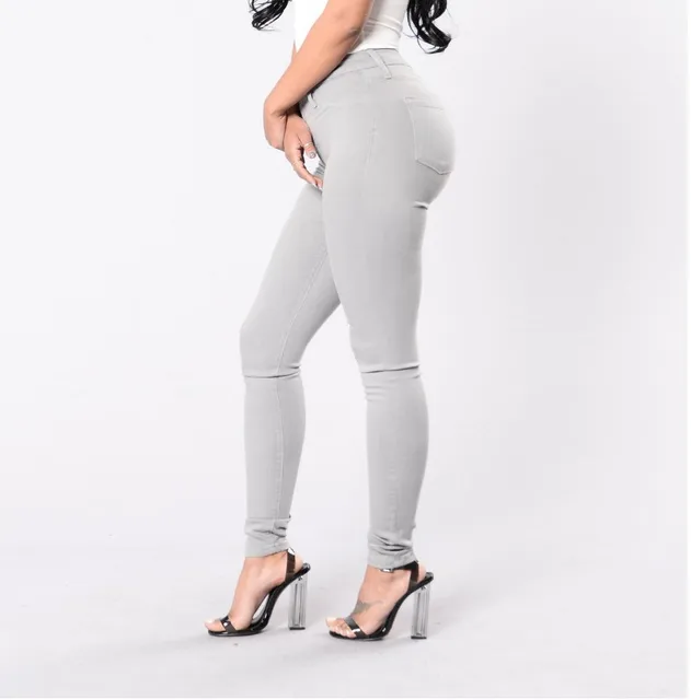 Heidi-Mode | Hohe Taille Skinny Büro-Damenjeans - Image 2