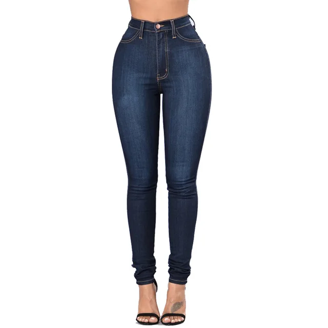 Heidi-Mode | Hohe Taille Skinny Büro-Damenjeans - Image 4