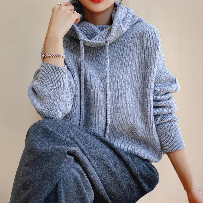 Heidi-Mode | Hoodie - Oversized Damenpullover mit Stehkragen - Image 3