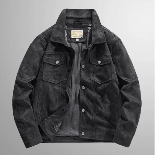 Heidi-Mode | Jack Herren Wildlederjacke Warme & Stilvolle Oberbekleidung Perfekt für Den Herbst - Image 5
