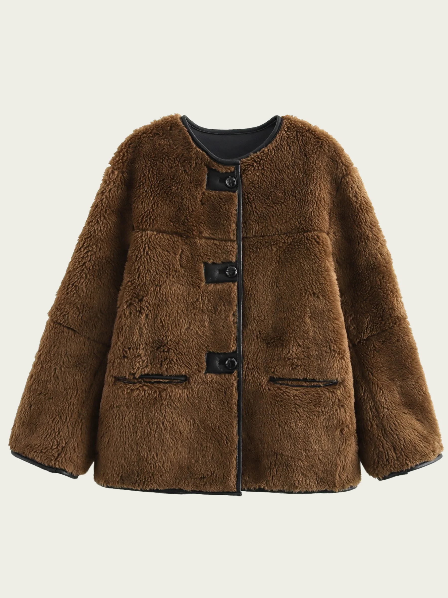 Heidi-Mode | Teddyjacke mit Knöpfen für Damen Agnes - Image 6