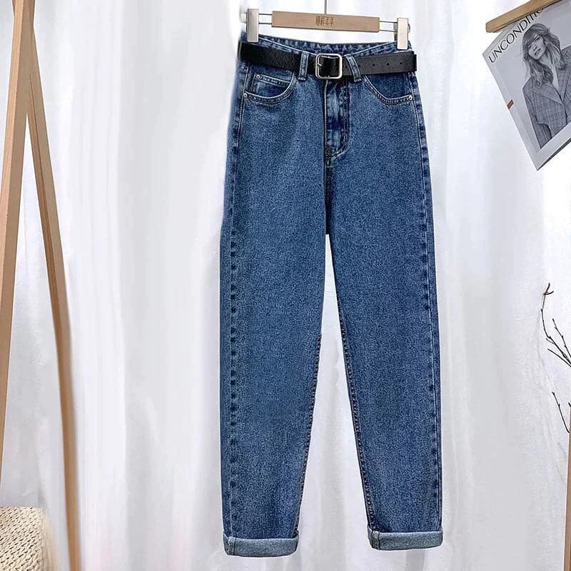 Heidi-Mode | Jeans Hohe Taille Gerade Beinform Klassisches 5 Taschen Design Lässig Komfort - Image 2