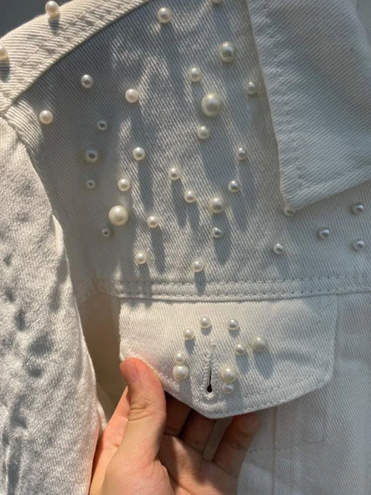 Heidi-Mode | Jeansjacke - Denim-Liebling mit Stilvoller Perlenverzierung - Image 7