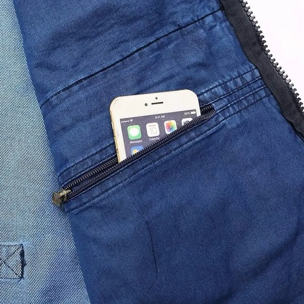 Heidi-Mode | Jeansweste mit Mehreren Taschen für Herren - Image 5