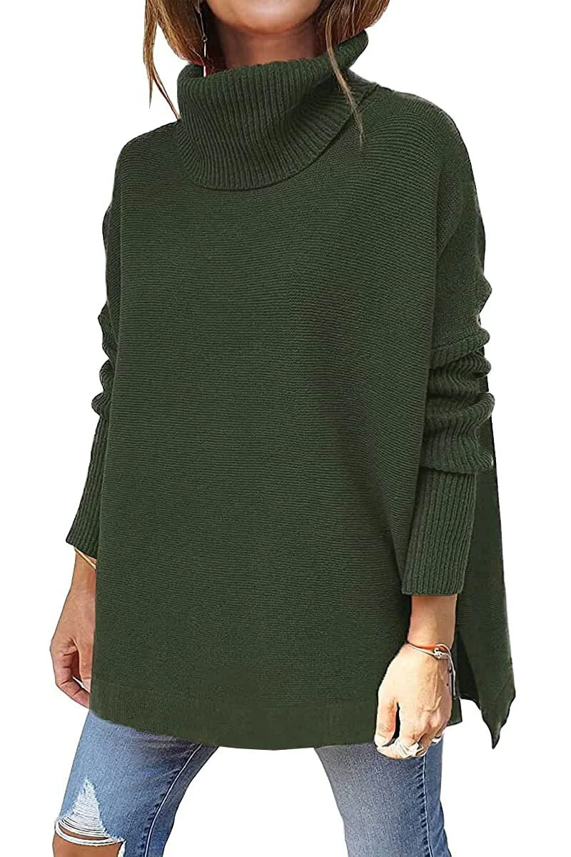 Heidi-Mode | Jumper - Frauen Herbst Bequemer Rollkragenpullover - Image 7