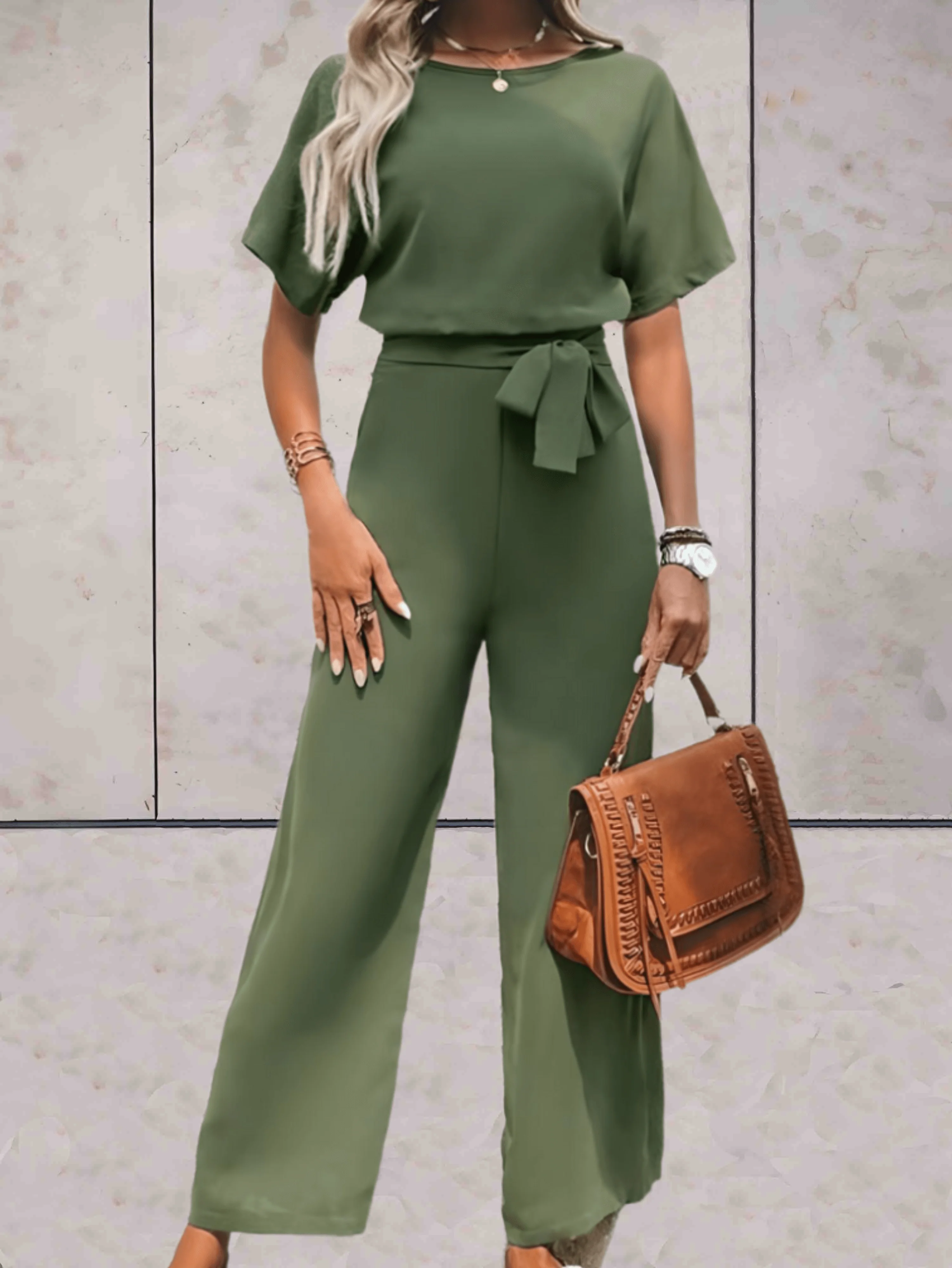Heidi-Mode | Jumpsuit mit Gürtel und Kurzen Ärmeln - Image 7