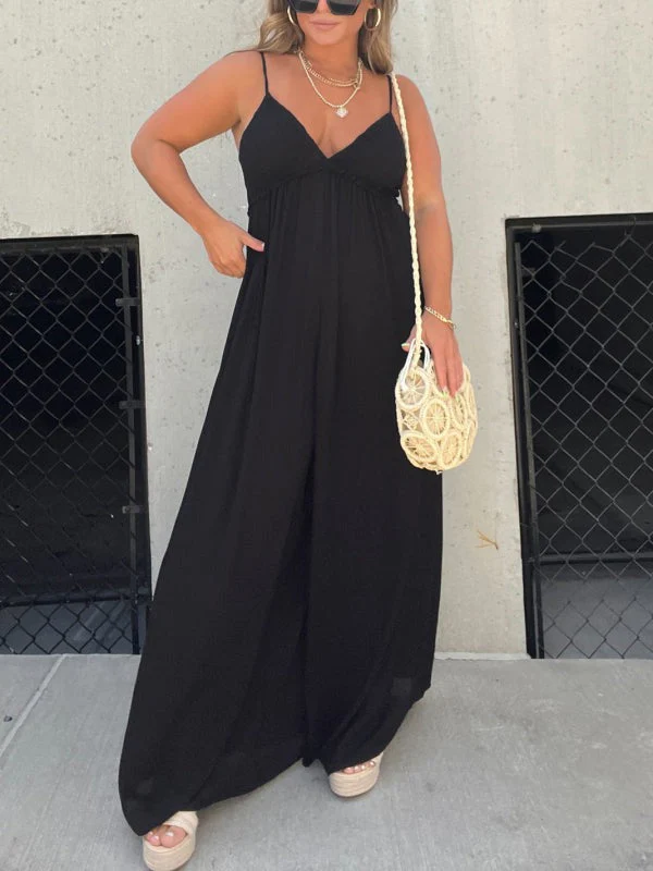 Heidi-Mode | Jumpsuit mit V-Ausschnitt und Breiten Trägern - Image 4