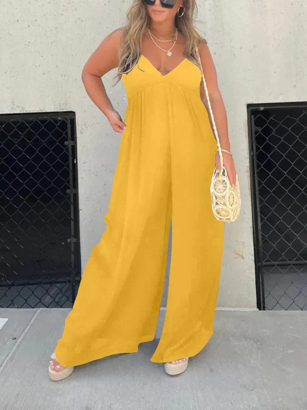 Heidi-Mode | Jumpsuit mit V-Ausschnitt und Breiten Trägern - Image 8