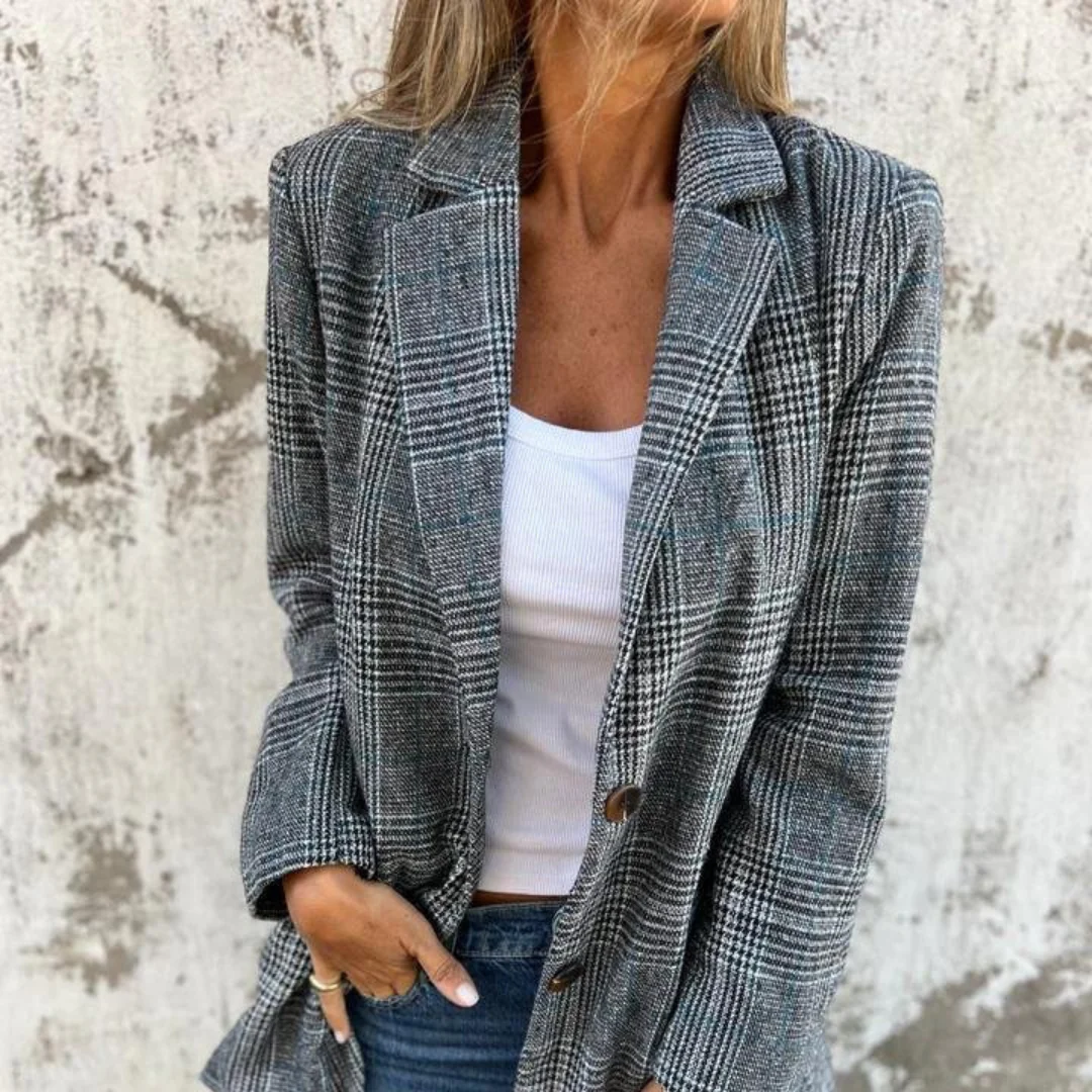 Heidi-Mode | Karierter Blazer Im Übergroße Look - Image 3