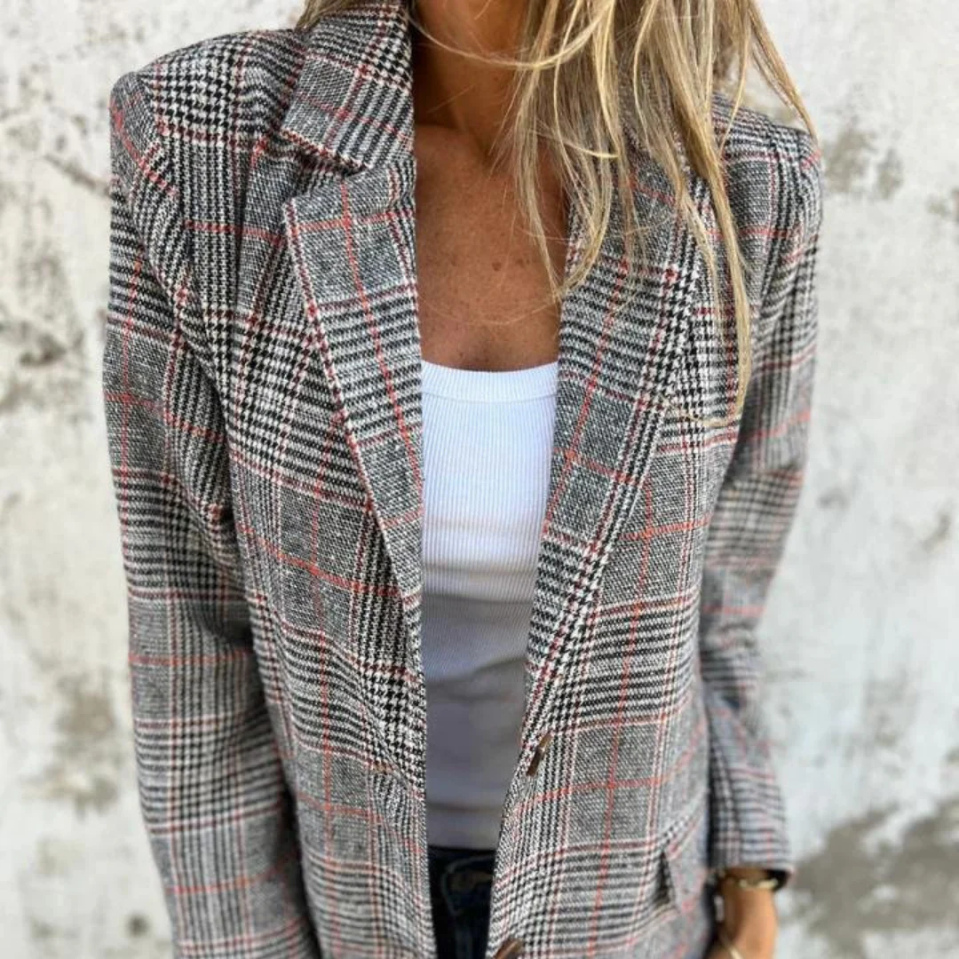 Heidi-Mode | Karierter Blazer Im Übergroße Look - Image 4
