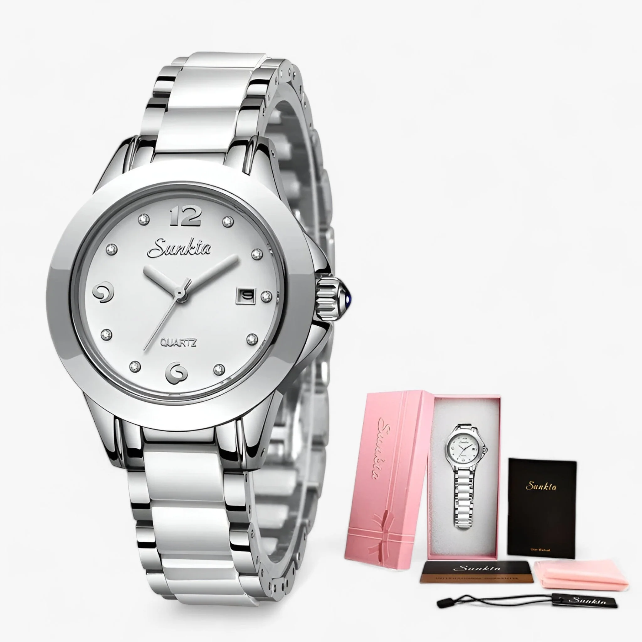 Heidi-Mode | Keramisch Stahrrunde Uhr - Image 3
