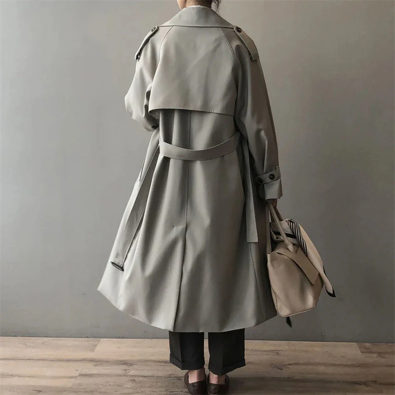 Heidi-Mode | Klassischer Trenchcoat Damen Oversized Windbreaker, Doppelreihig - Image 2
