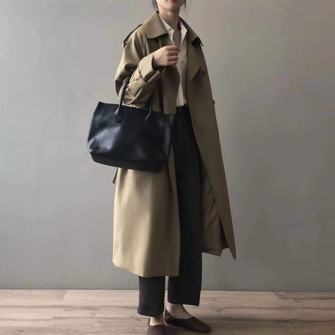 Heidi-Mode | Klassischer Trenchcoat Damen Oversized Windbreaker, Doppelreihig - Image 4