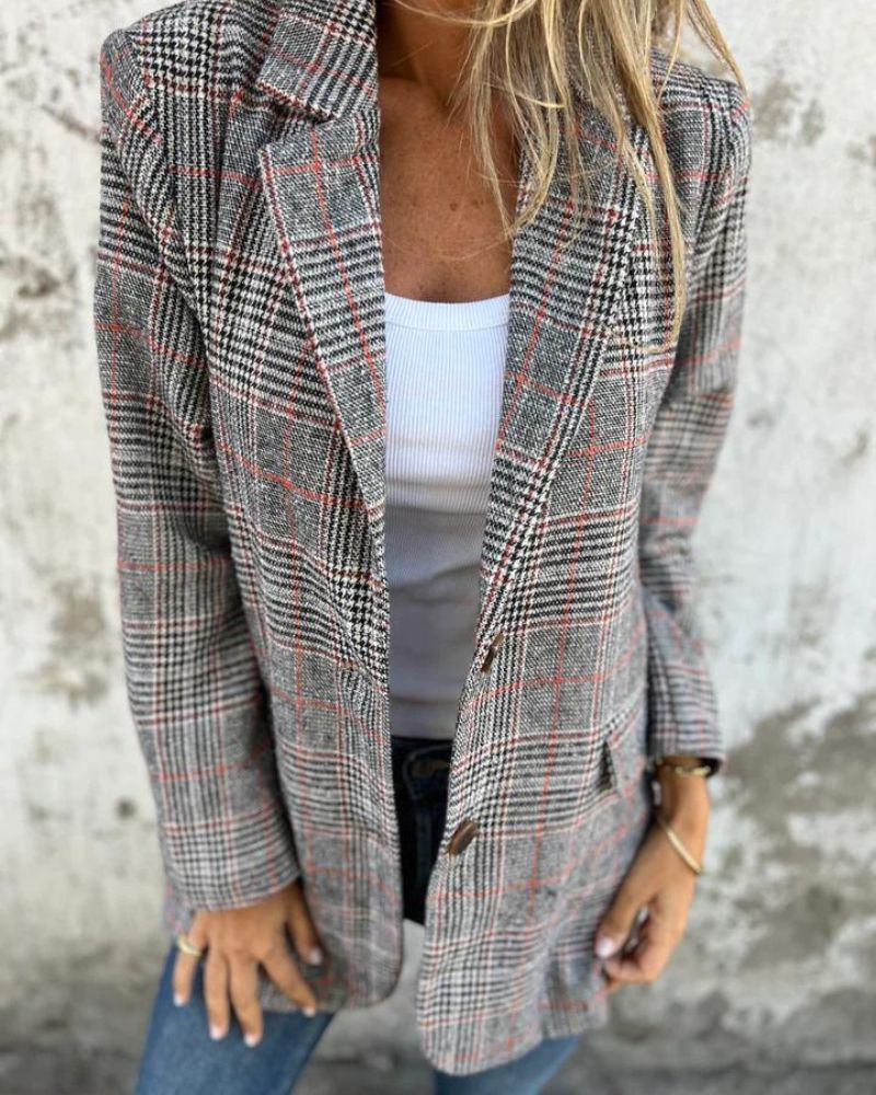Heidi-Mode | Klassische Karo Blaue Jacke - Image 3