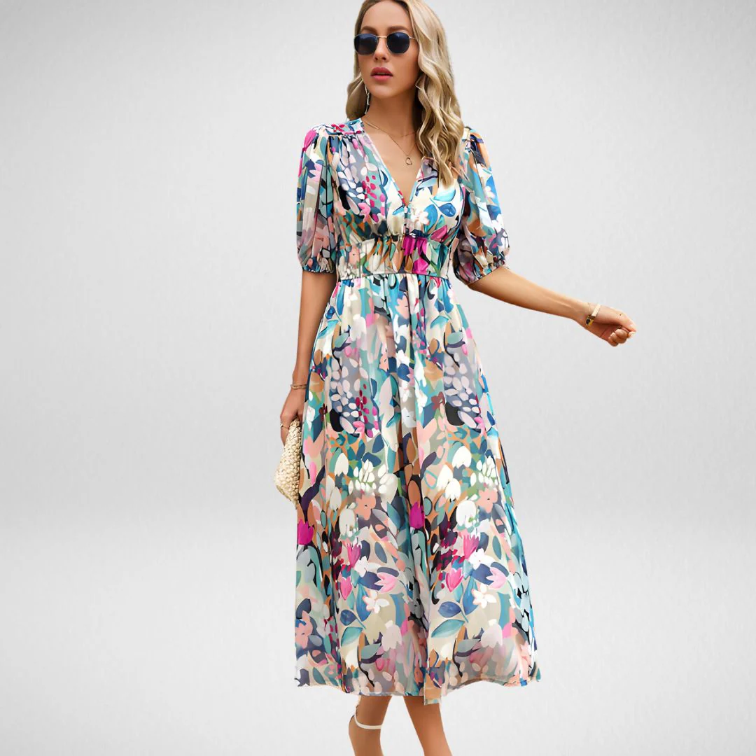 Heidi-Mode | Klassische Midi-Länge V-Neck Klied - Image 5