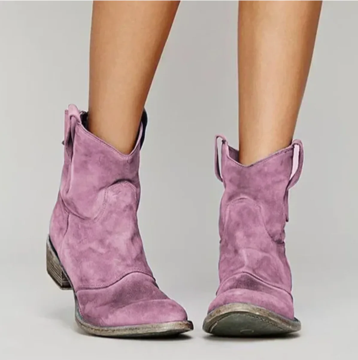 Heidi-Mode | Klassische Westernstiefel Aus Wildleder - Image 5