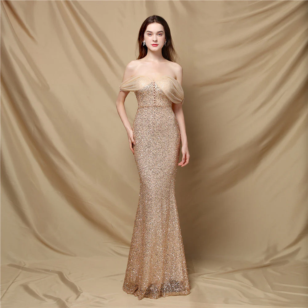 Heidi-Mode | Klassisches Schulterfreies Abendkleid für Damen - Image 5