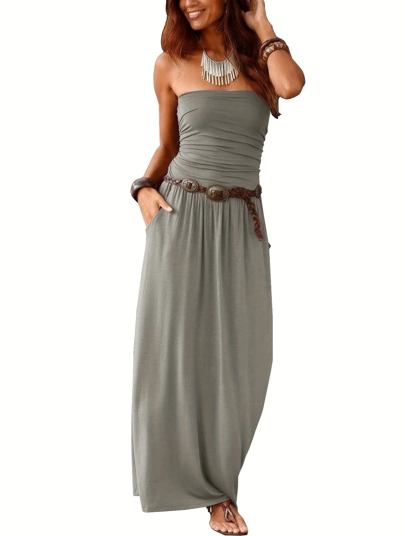 Heidi-Mode | Kleid Boho Sommer Bustier Kleid Röhrenkleid - Image 3