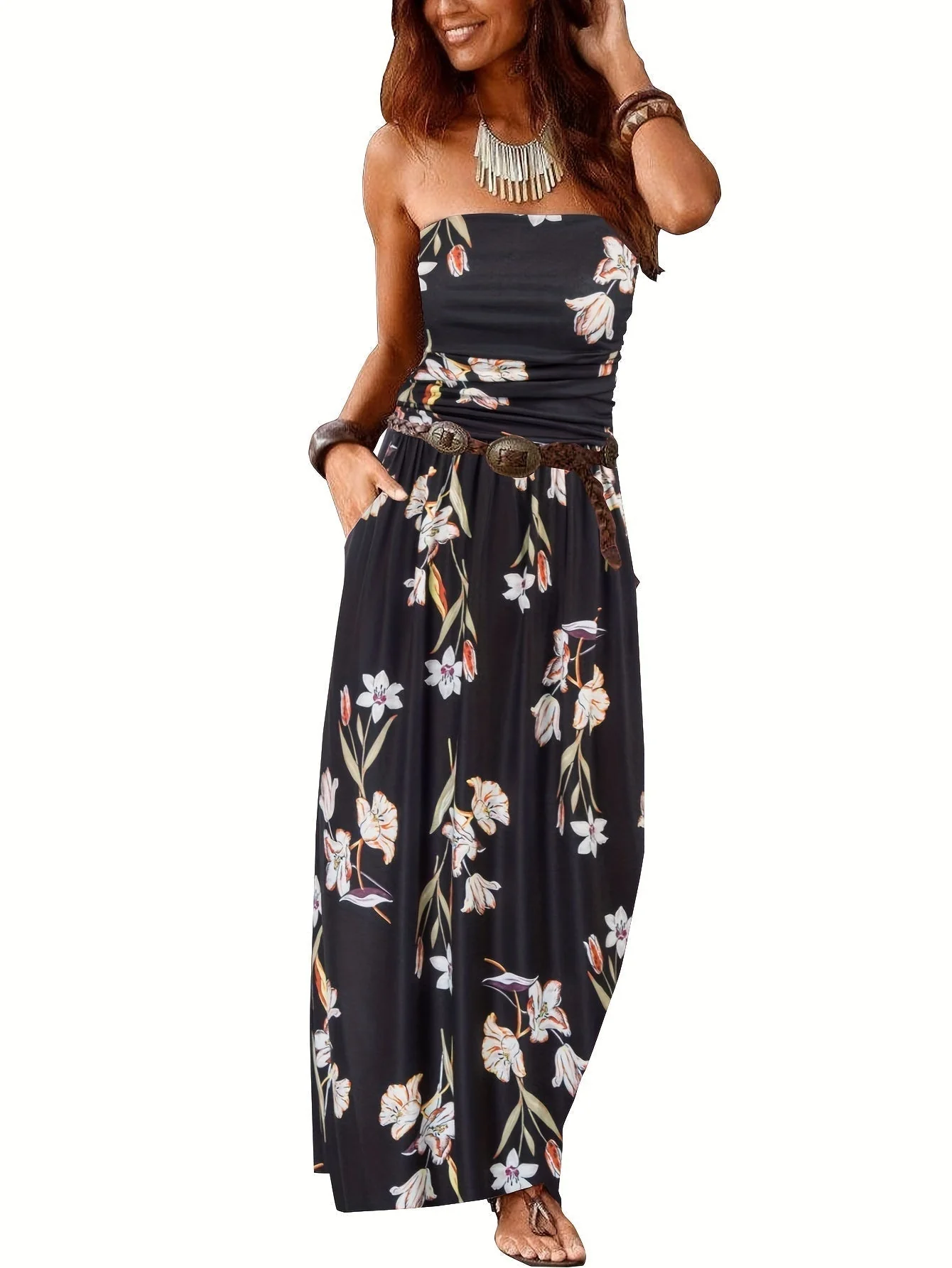Heidi-Mode | Kleid Boho Sommer Bustier Kleid Röhrenkleid - Image 5