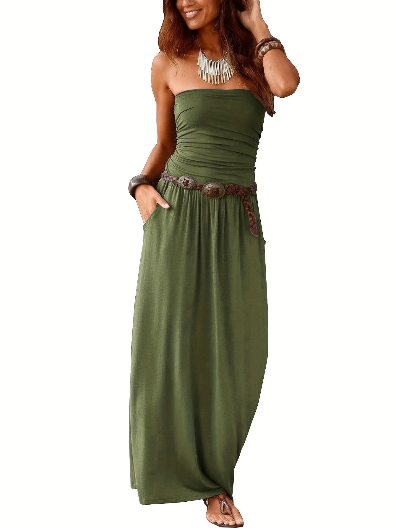 Heidi-Mode | Kleid Boho Sommer Bustier Kleid Röhrenkleid - Image 6