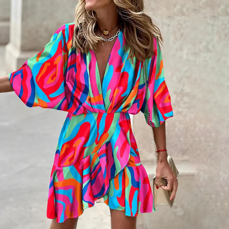 Heidi-Mode | Elegantes Kleid mit Fledermausärmeln
