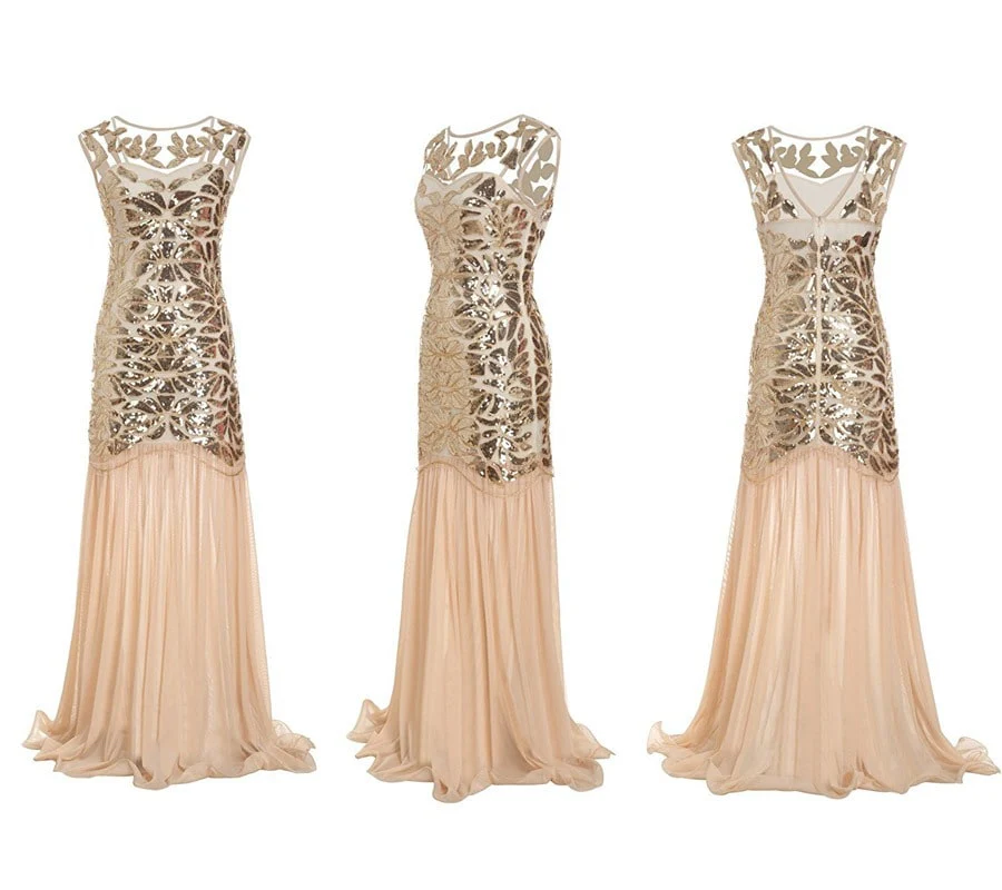 Heidi-Mode | Gatsby Kleid 20Er Jahre Beige - Image 2