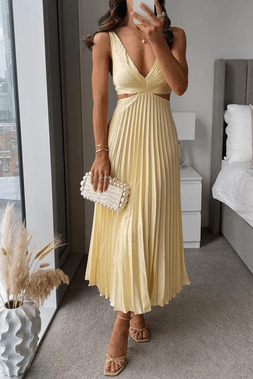 Heidi-Mode | Kleid mit Faltigem Kragen Damen Abendkleid - Image 2