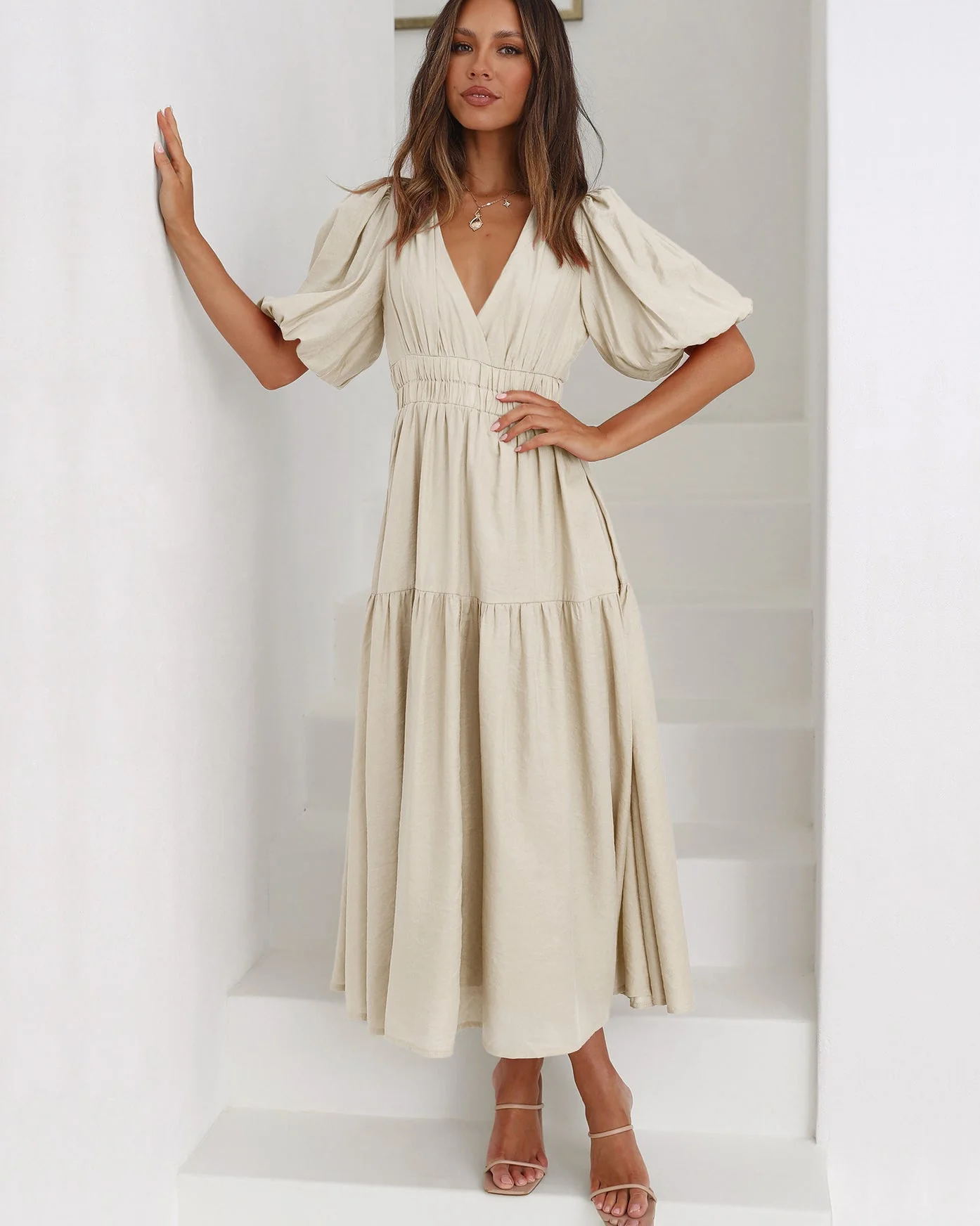 Heidi-Mode | Kleid mit Puffärmeln für Frauen - Image 8