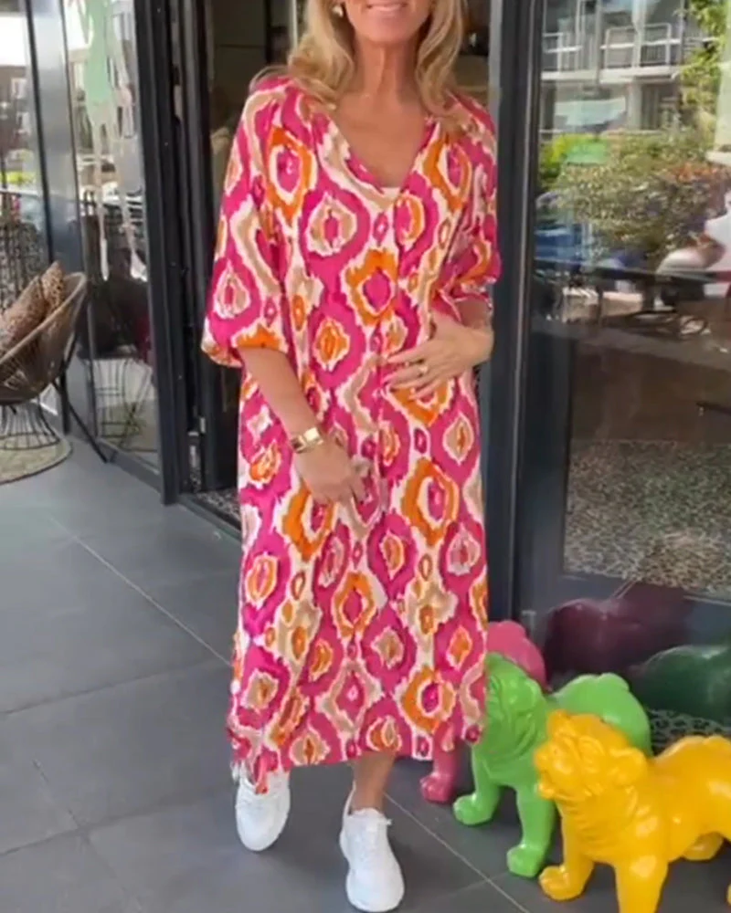 Heidi-Mode | Kleid mit Motivdruck und Halbärmeln - Image 2