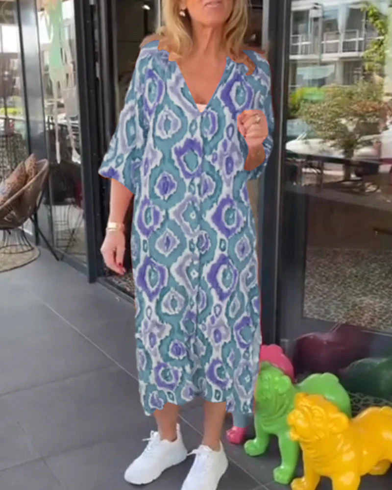 Heidi-Mode | Kleid mit Motivdruck und Halbärmeln - Image 5