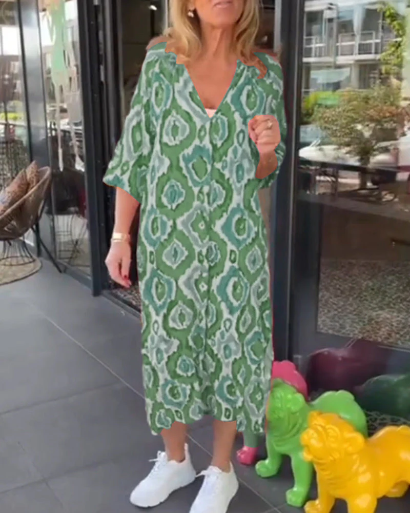 Heidi-Mode | Kleid mit Motivdruck und Halbärmeln - Image 6