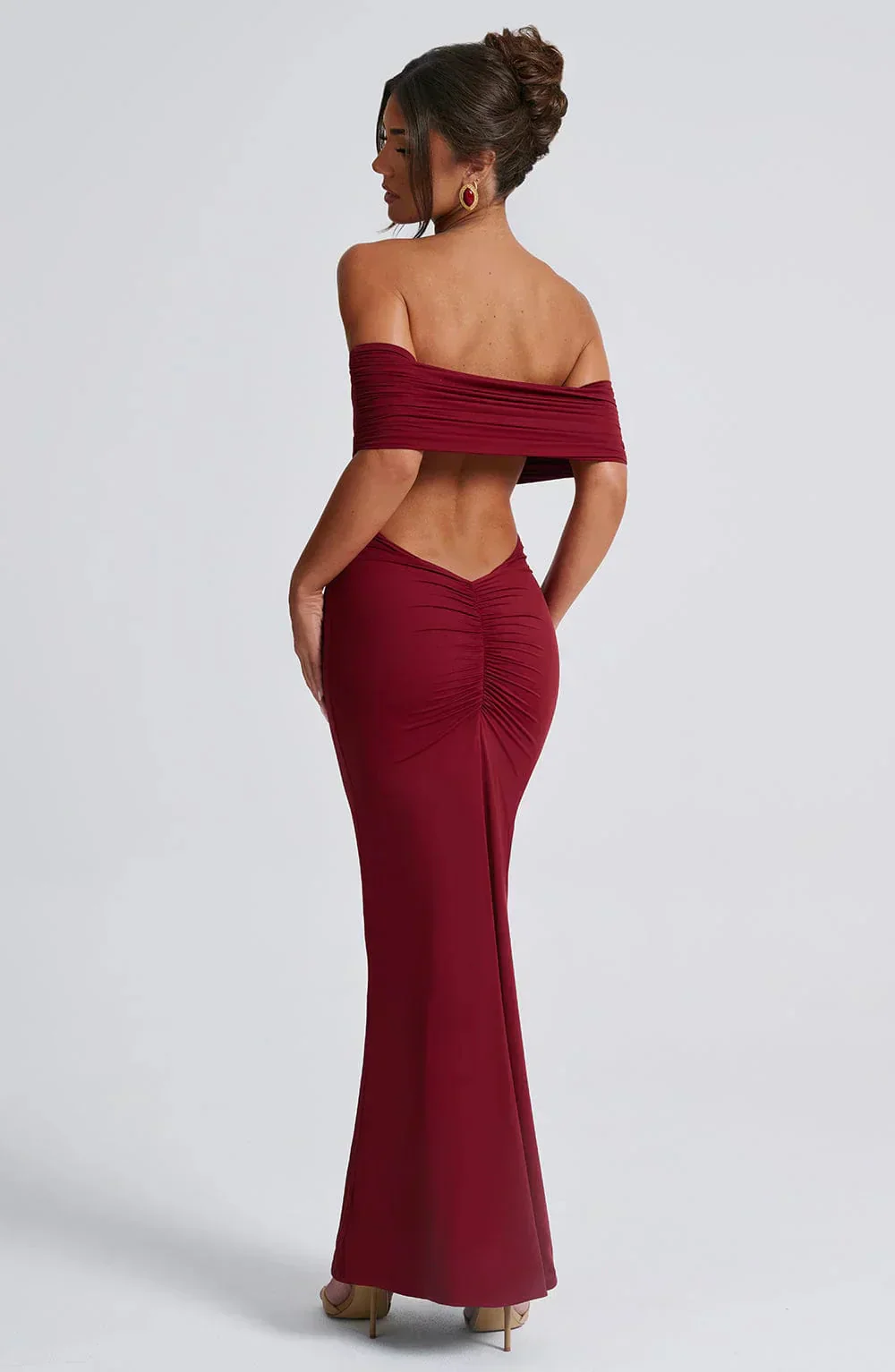 Heidi-Mode | Kleid Offene Rückseite Bodycon Off Shoulder Kleid Elegantes Kleid - Image 2