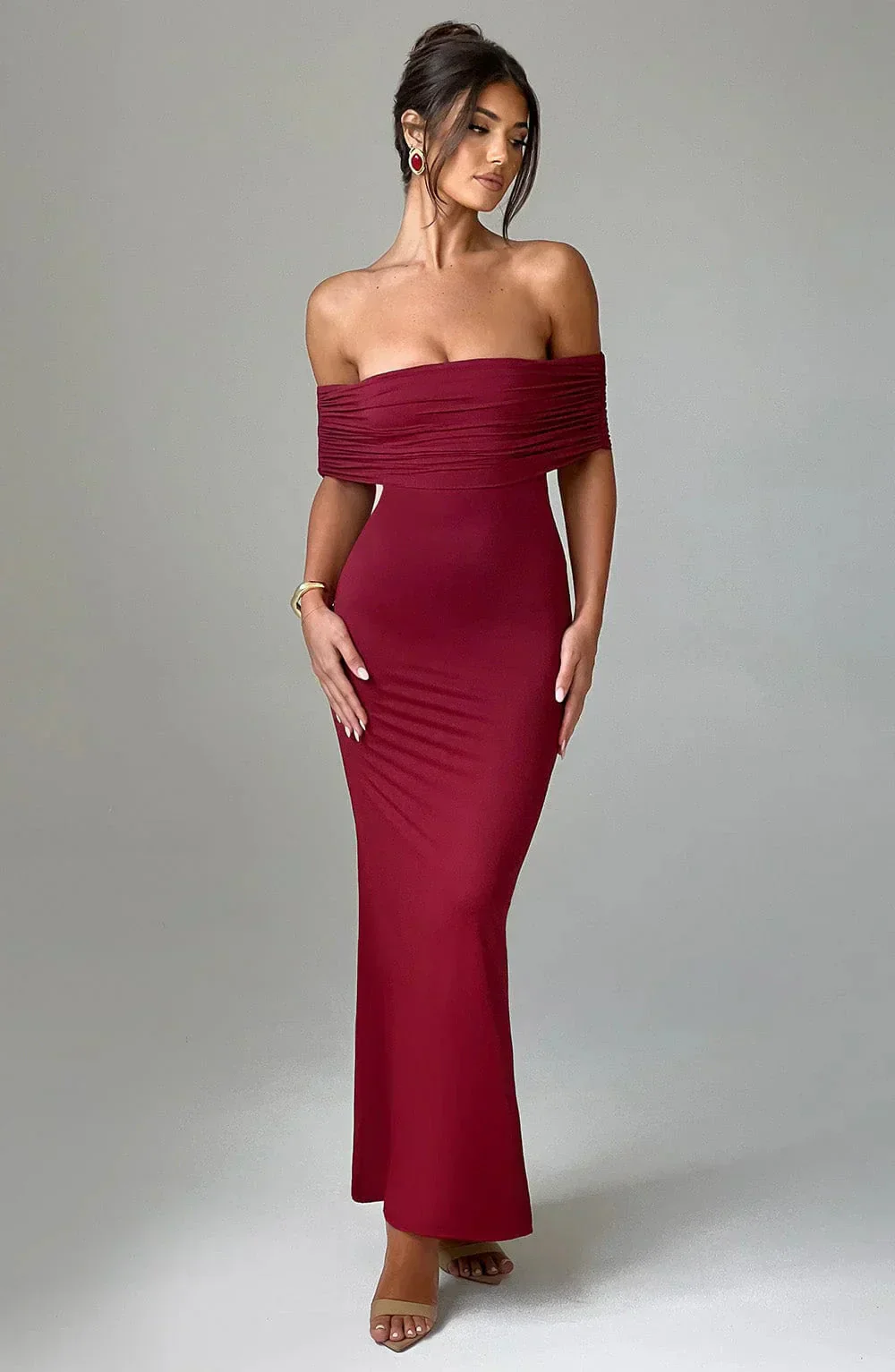 Heidi-Mode | Kleid Offene Rückseite Bodycon Off Shoulder Kleid Elegantes Kleid - Image 7