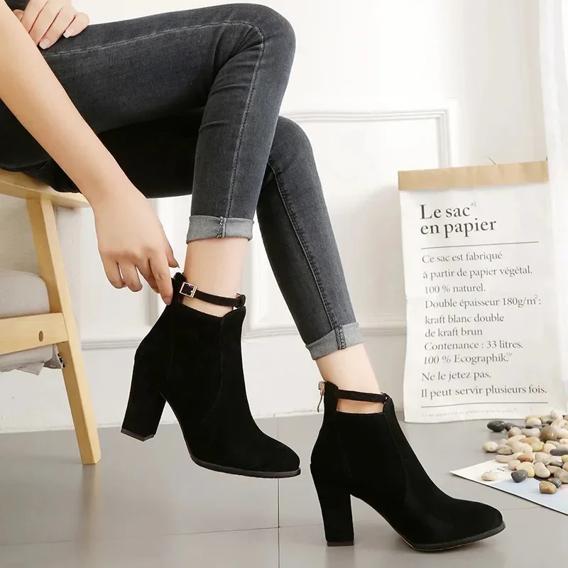 Heidi-Mode | Stiefel mit Hohem Blockabsatz für Frauen - Image 2
