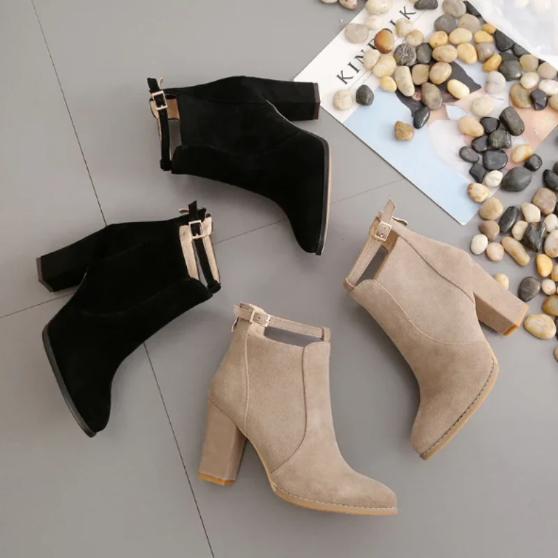 Heidi-Mode | Stiefel mit Hohem Blockabsatz für Frauen - Image 7
