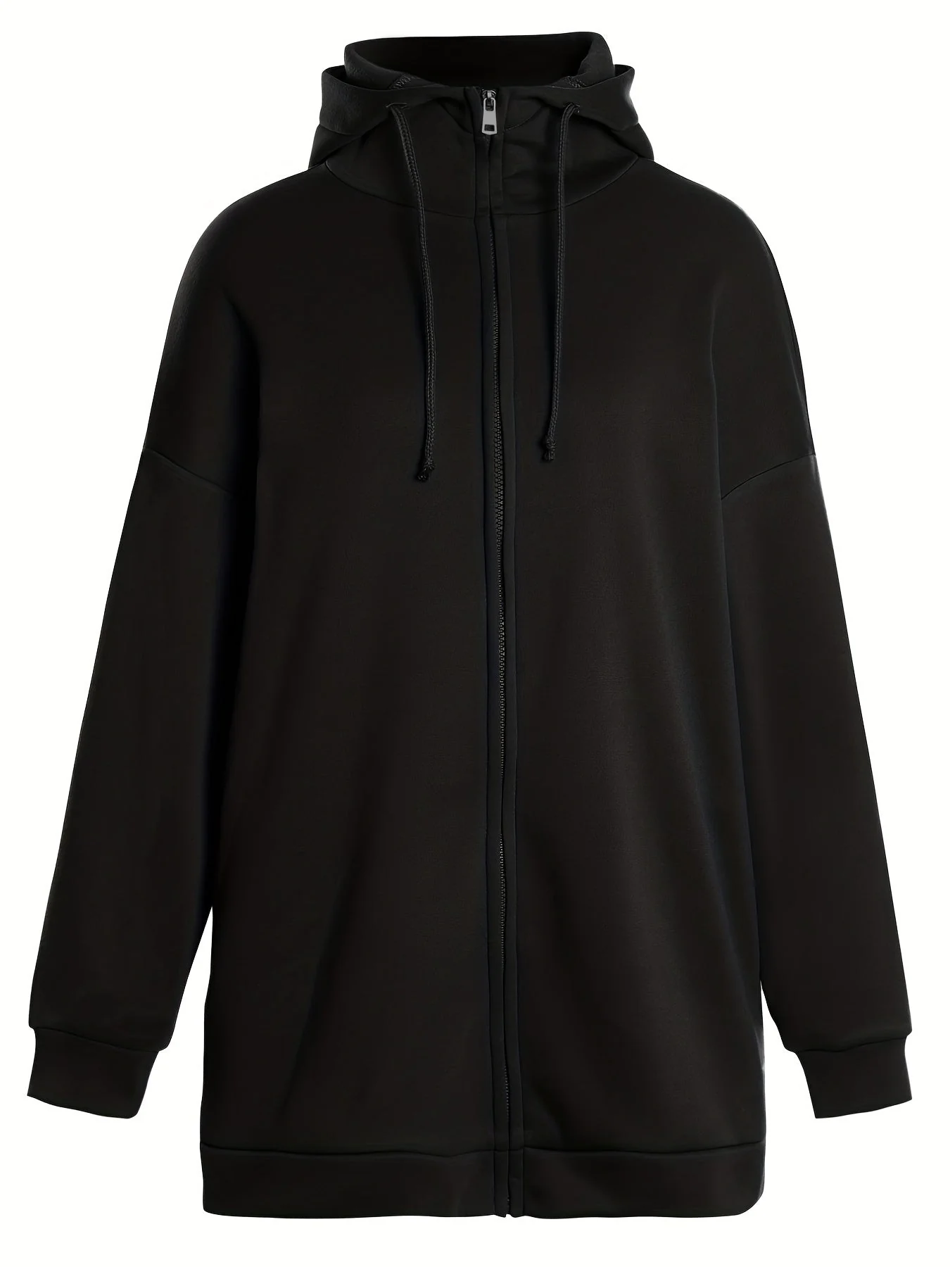 Heidi-Mode | Comfort - Extrem Bequemer Langer Zip-Up-Plüsch-Hoodie mit Kapuze für Damen - Image 3