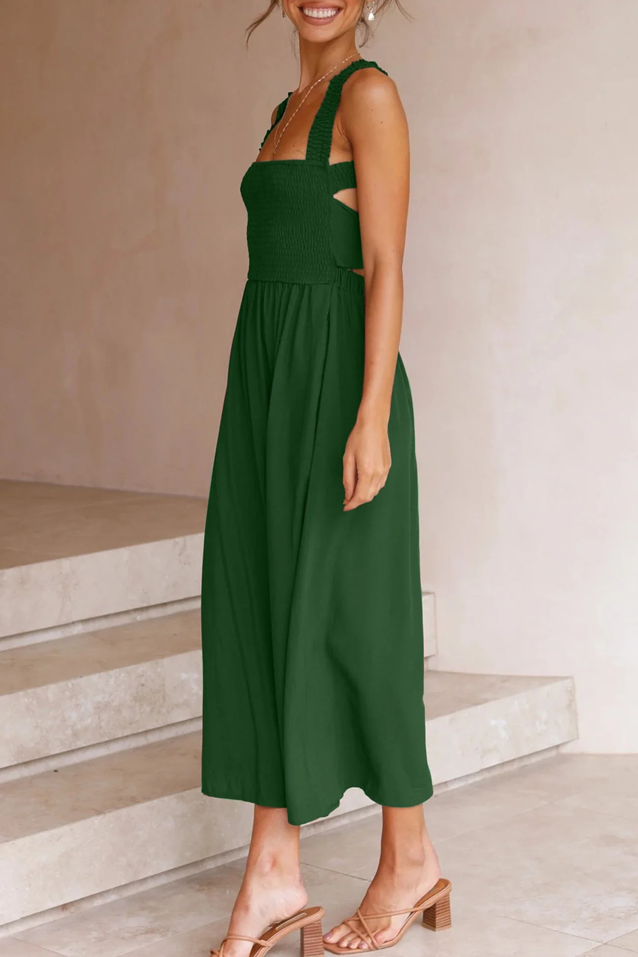 Heidi-Mode | Crisscross Tie-Back Midi Kleid - Image 16