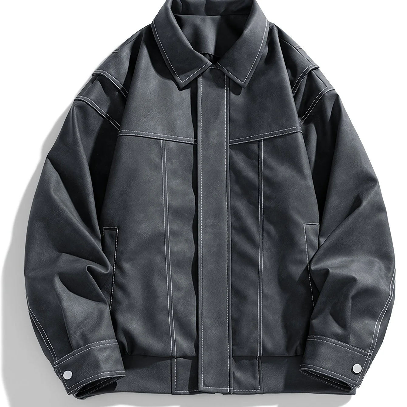 Heidi-Mode | Kunstlederjacke mit Klappkragen und Taschen - Image 5
