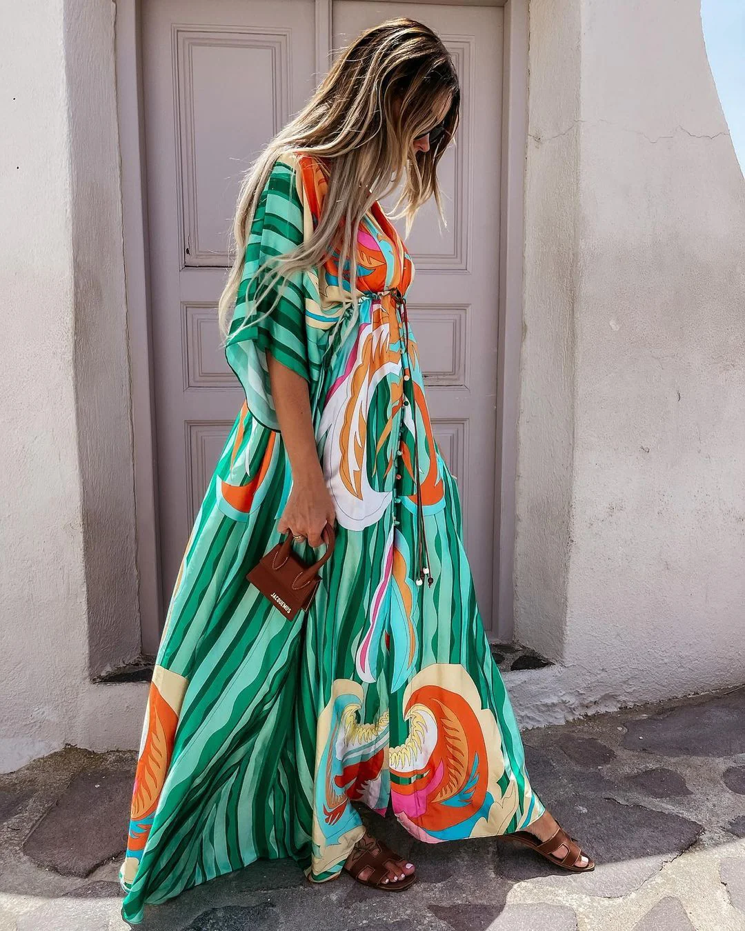Heidi-Mode | Kurzarm Schwingendes Langkleid - Image 9