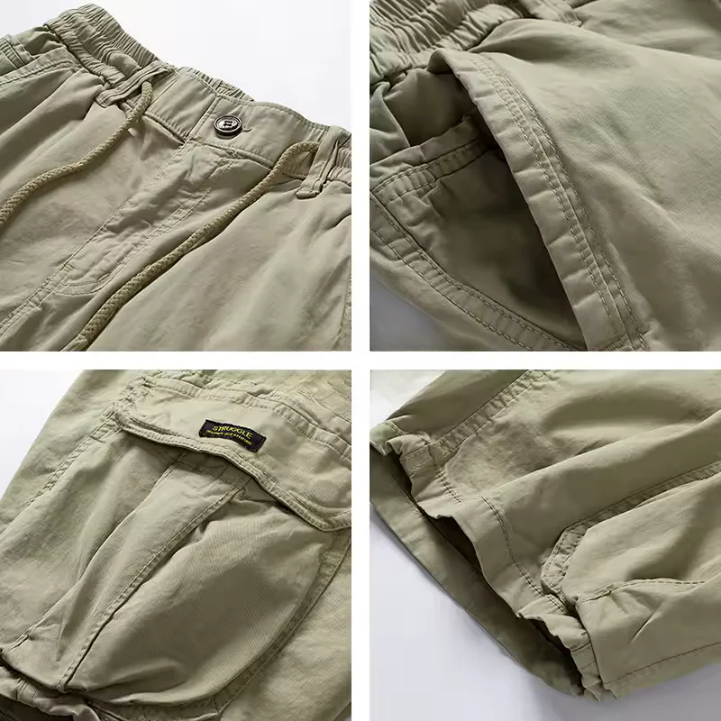 Heidi-Mode | Kurze Hose Sommer Cargo Shorts für Herren Praktische Taschen - Image 2