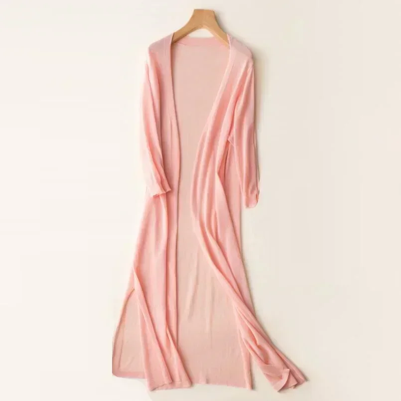 Heidi-Mode | Lange Offene Front Strickjacke - Image 9