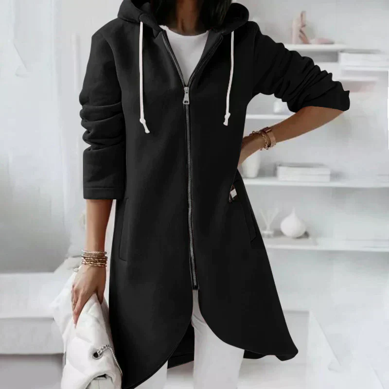 Heidi-Mode | Lange Kapuzenjacke mit Reißverschluss - Image 4