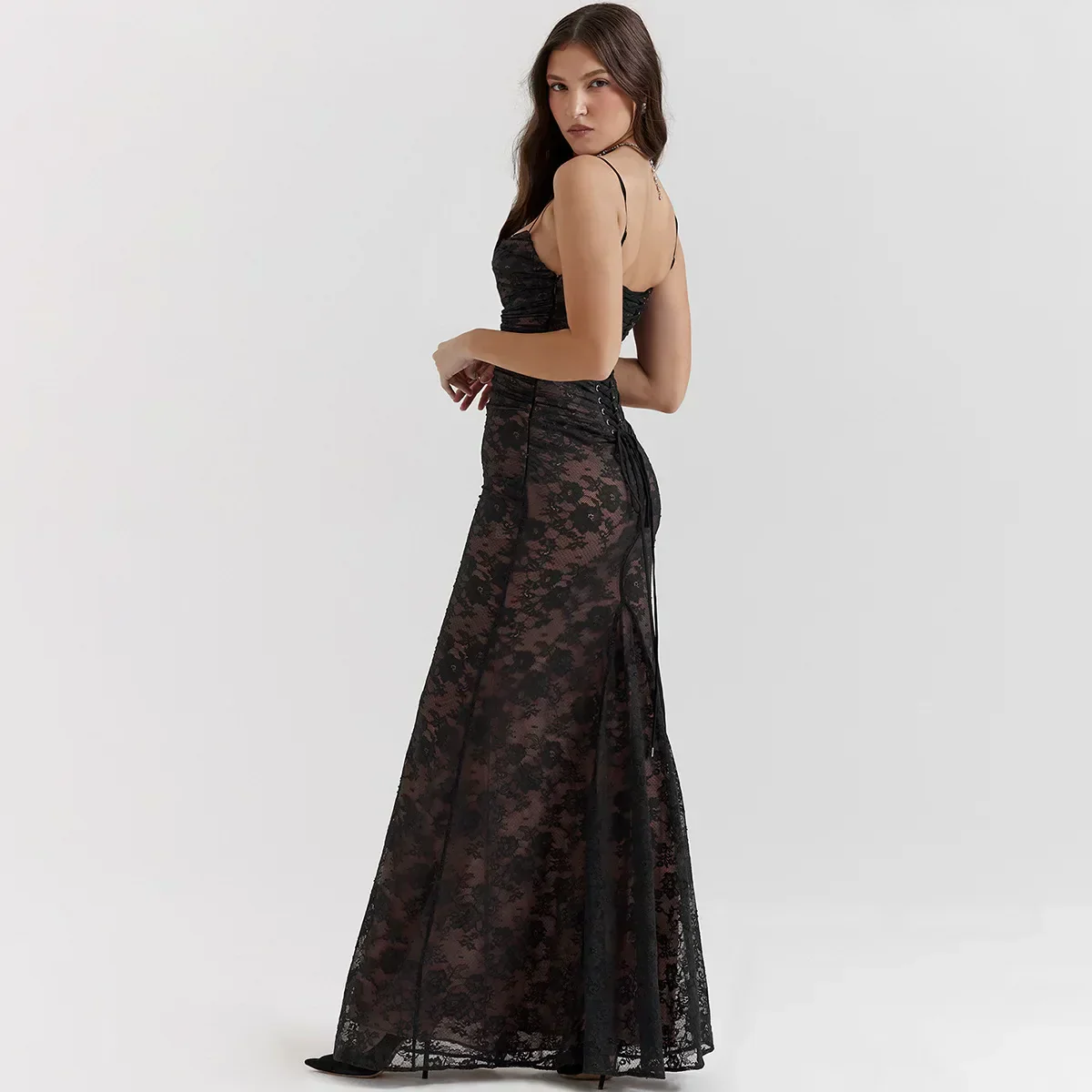 Heidi-Mode | Lange Spitzen Maxi Festkleid Im Set Klodina - Image 3