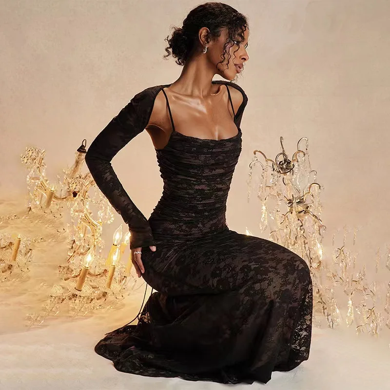 Heidi-Mode | Lange Spitzen Maxi Festkleid Im Set Klodina - Image 6