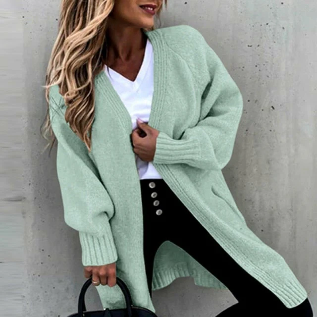 Heidi-Mode | Langes, Weiches Damenstrickjacke mit Einer Lässigen Passform - Image 3