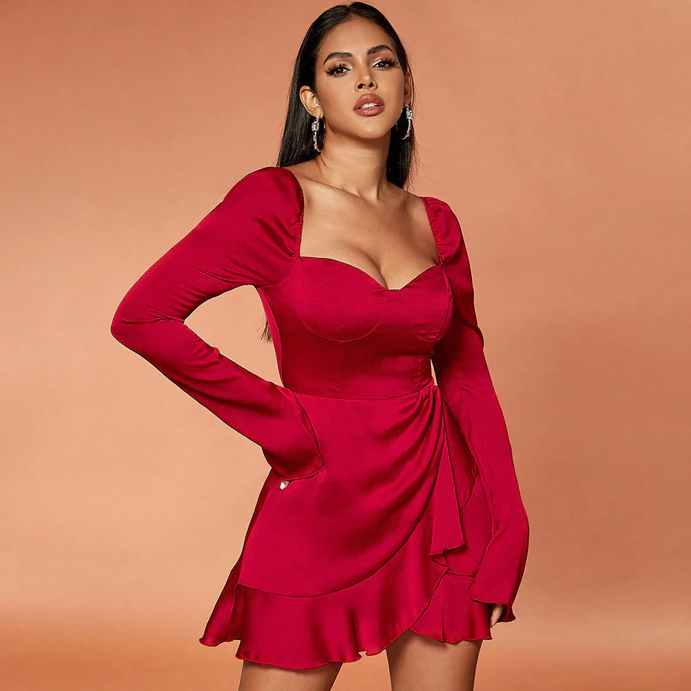 Heidi-Mode | Langarm-Kleid mit Rüschen für Damenmode - Image 12