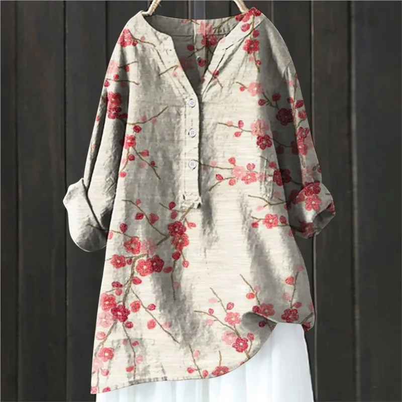 Heidi-Mode | Langarmbluse mit Blumenmuster