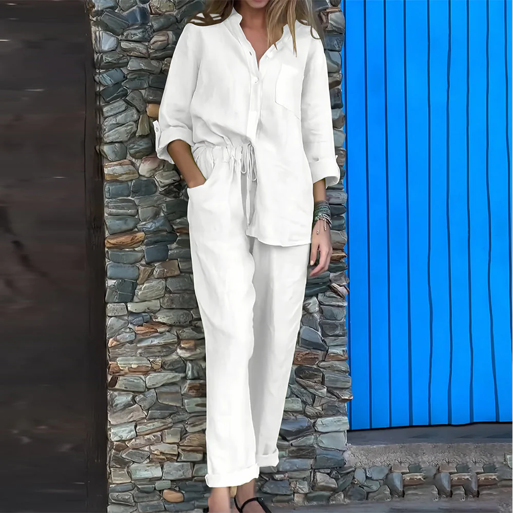 Heidi-Mode | Langarmhemd und Hose Aus Baumwolle und Leinen für Damen - Image 19