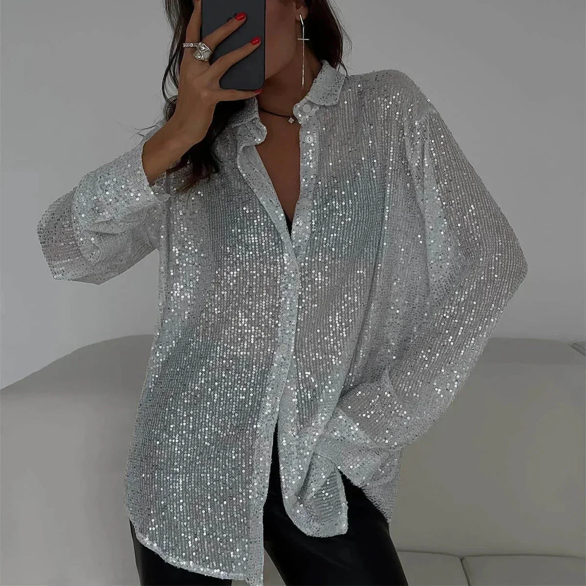 Heidi-Mode | Pailletten Glitzertop - Image 7