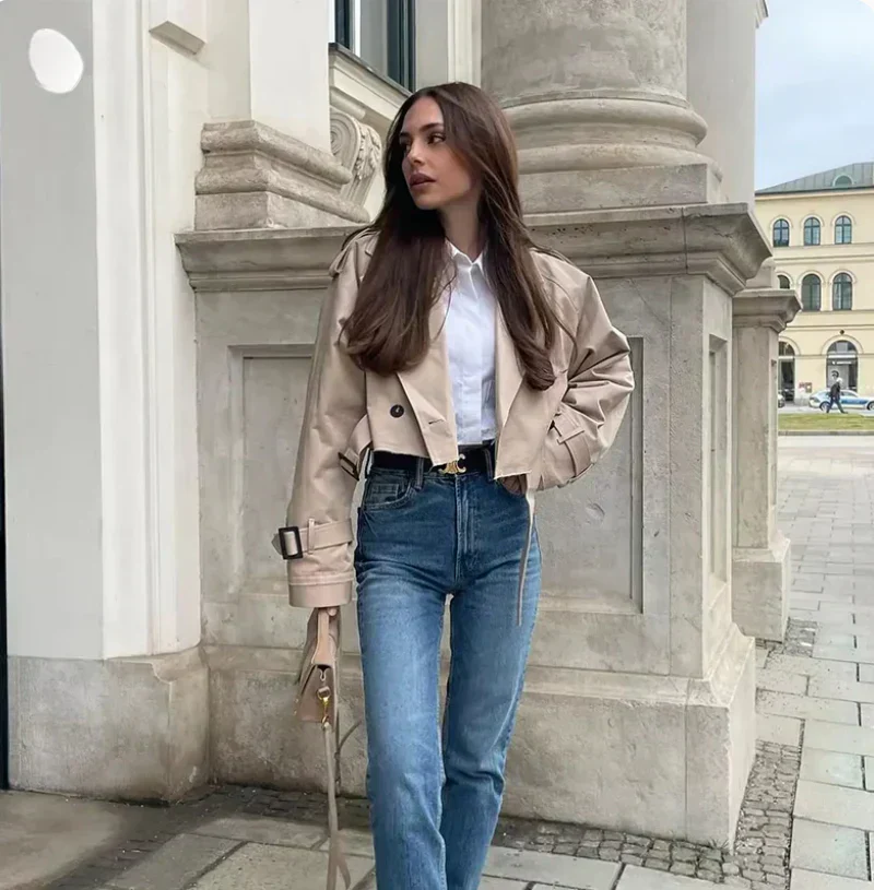 Heidi-Mode | Langarmiger Trenchcoat mit Verstellbarem Gürtel - Image 2